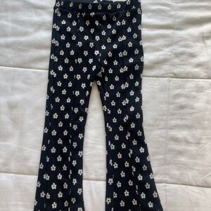 Zara Black Floral Kids Leggings